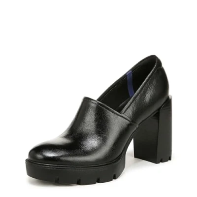 Image of Naturalizer Women&#039;s Loafers &amp; Moccasins Pierson Open Back, Black Leather, UK 9, Medium Fit