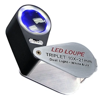 Image of 10X 21mm Lens Magnification Mini Folding Jewelers Eye Loupe Jewelry Magnifier for Gems Rocks Stamps Coins Watches Hobbies Antiques Gems, Coins,
