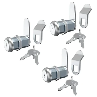 Image of Hecfu 3 Pcs Tool Box Lock with Keys, 1 1/8&quot; Cam Keyed Alike, Truck Toolbox Locks Mailbox Replacement, Secure File Drawer RV Door, Zinc Alloy