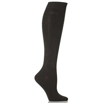 Image of 2 Pair Cocoa Plain Bamboo Knee Highs Ladies 4 8 Elle