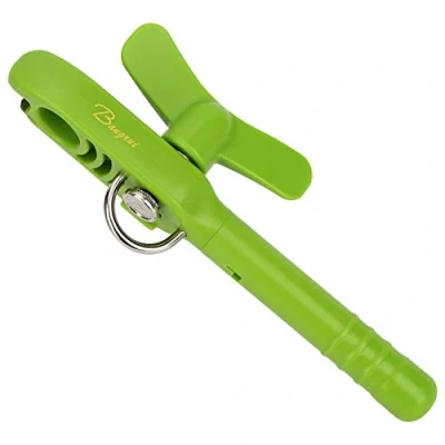 Image of Home Kitchen Restaurant Safety Bottle Jar Wine Manual Can Opener&amp;Bangrui Professional 4 in 1 Opener Keeps Smooth Edges. with a Corkscrew Folded The Lever. Best Gadget for Use (Green)