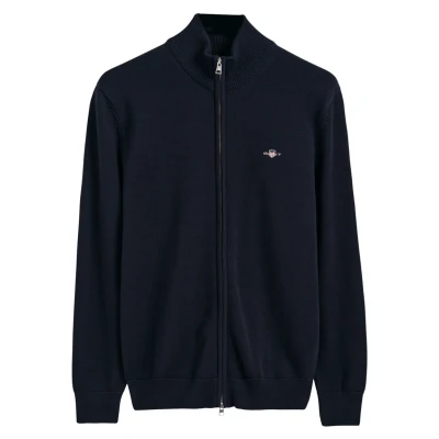 Image of GANT Casual ZIP Cardigan, Men&#039;s, Size: 5XL, Evening blue