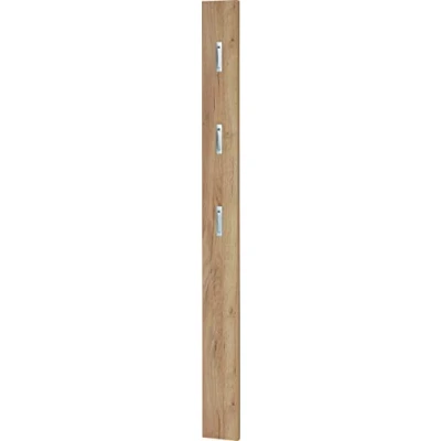 Image of Germania coat Rack Panel 3348, with fold out hooks, in Navarra oak repro, 15 x 170 4 cm (WxHxD) 3348 243