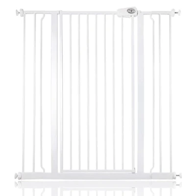 Image of Bettacare Extra Tall Pressure Installed Premium Pet Gate, 101.8cm 109.4cm, White, Fit Stair Gate for Dog, Safety Barrier Puppy, Easy Installation