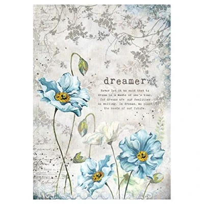 Image of Stamperia International KFT Dreamer Rice Paper, Multicoloured, 29.7 x 21