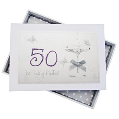 Image of White Cotton Cards PHOTO ALBUM, Card, Plastic, 12.5x17.5x2.5 cm