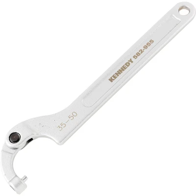 Image of Kennedy Adjustable C Spanner, Chrome Vanadium Steel, 245mm Length, 35 50mm Jaw Capacity
