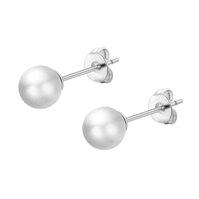 Image of Philip Jones Silver Plated Shell Pearl Earrings