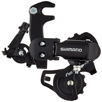 Image of Shimano RD FT35 6/7 speed rear derailleur with mounting bracket