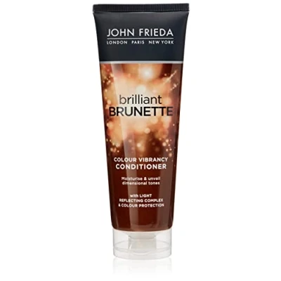 Image of John Frieda Brilliant Brunette Colour Vibrancy Conditioner 250 Ml, Hair, Hydrating Brown Hair