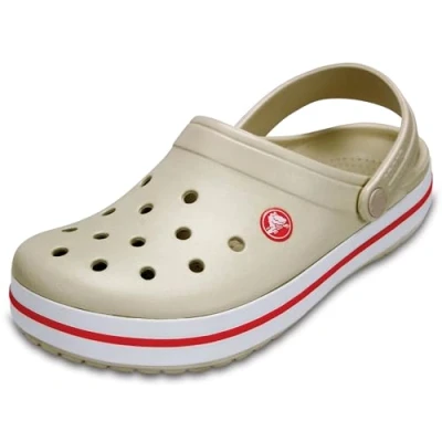 Image of Crocs Unisex Crocband Clogs, Stucco Melon, 5 UK Men/ 6 Women