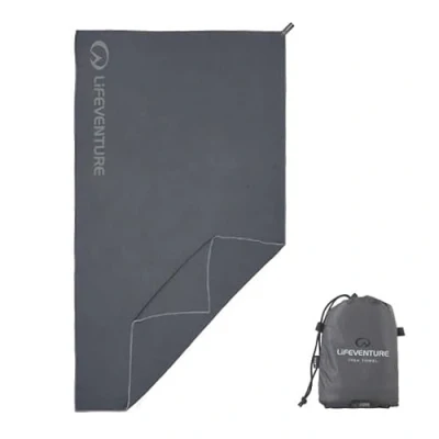 Image of Lifeventure HydroFibre Ultralight And Compact Adventure Sports Towel Super Fast Drying, Highly Compact, Grey