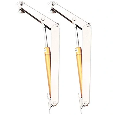 Image of Lid Support Hinge, Tiberham 200N Heavy Duty Gas Spring Stay Hinge Buffer Damper, Tatami Supports Strut Hydraulic Rod for Kitchen Cabinet Door Cupboard Toy Box Pneumatic Stop