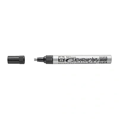 Image of SAKURA Pen Touch Calligraphy Marker Medium Silver
