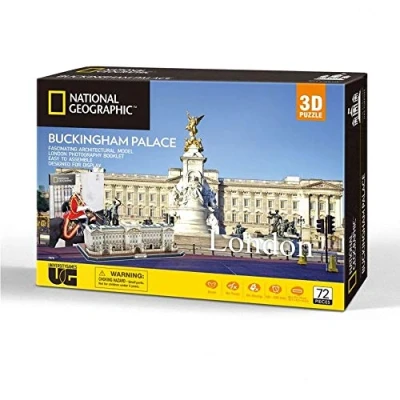 Image of University Games 7675 National Geographic Buckingham Palace 3D Puzzle, Multicolored