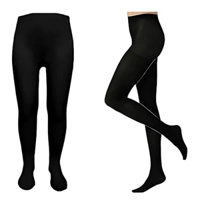 Image of Ladies Women&#039;s Winter Warming Fleece Lined Thick Thermal Full Foot Tights S XL (Medium)