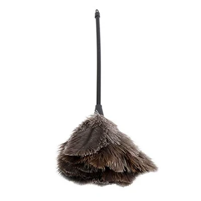 Image of Kfines Dust Duster Mini Handmade Washable Reusable Ostrich Feather for Books Keyboard Office Home, 15.74in