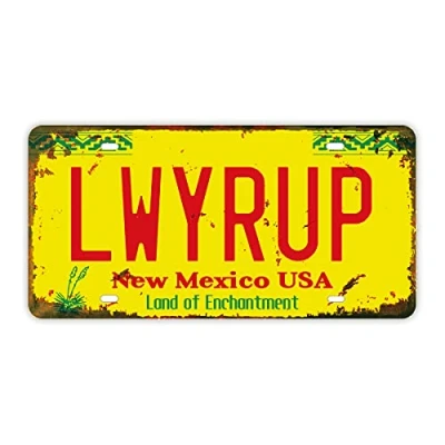 Image of Panguru LWYRUP Stamped License Plate, Vintage Style, Breaking Bad Replica Number Tag, 12x6 Inch