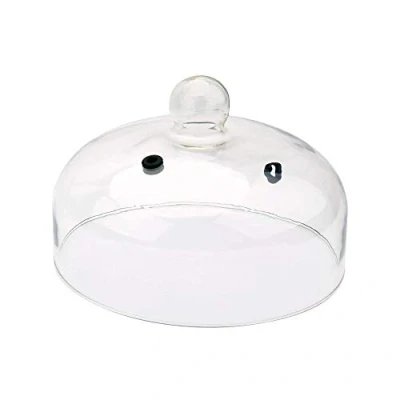 Image of SousVideTools Glass Dome Plate Cloche with Valve Food Smoker Bell Jar