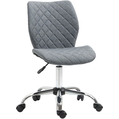 Image of Vinsetto Ergonomic Mid Back Office Chair 360 Swivel Height Adjustable Home Grey