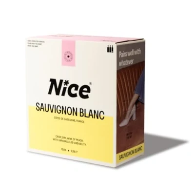 Image of NICE Sauvignon Blanc, Wine in a Box, Equivalent to 3 Bottles of Wine, Dry, Crisp, French 1 x 2.25L Box