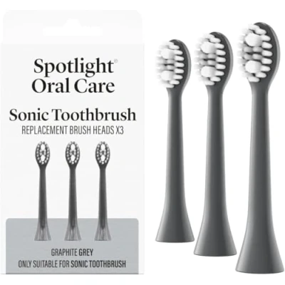 Image of Spotlight Oral Care Sonic Head Replacements in Graphite Grey