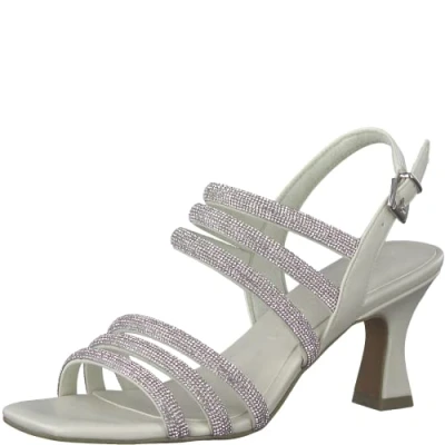 Image of MARCO TOZZI Women&#039; 2 28016 30 Heeled Sandal, Cream Comb, 8 UK