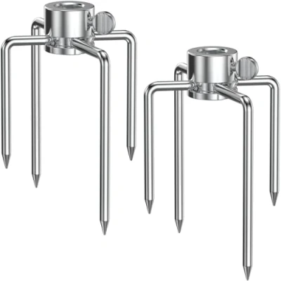 Image of onlyfire Steel Rotisserie Forks, 2 Pcs, Fits 12 MM hexagon &amp; 10 and 8 square Spit Rods, Replacement for Kits, Rust Proof