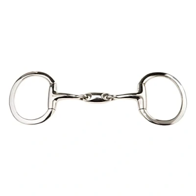 Image of JP Korsteel Stainless Steel Oval Link Eggbutt Snaffle Bit, 5&quot;
