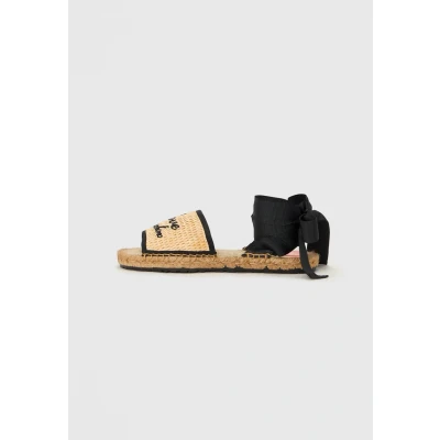Image of LOVE Moschino ROPE Espadrilles, Women&#039;s, Size: 7, Natural/black Textile