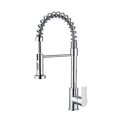 Image of Ibergrif Spring Kitchen Sink Taps Mixer with Pull Out Spray, 360 Swivel, 2 Spray Modes High Arc Single Handle Lever, M22103