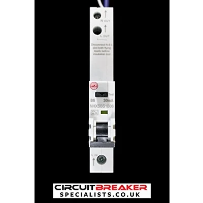 Image of WYLEX 6 AMP 30 mA kA TYPE B RCBO MCB/RCD NHXSBS1B06