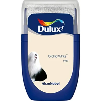 Image of Dulux Walls and Ceilings Tester Paint, Orchid White, 30 ml