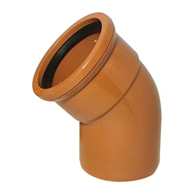 Image of 45 Bend (Single Socket) 110mm Underground Drainage Pipe Fittings Trap Gulley Socket Grid Coupler