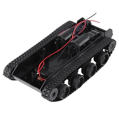 Image of Walfront Lightweight Shock Absorbed Plastic Robot Tank Chassis Smart Car Platform DIY Kit with 130 Motor 3V 7V for Wifi Vedio Recording Vehicle