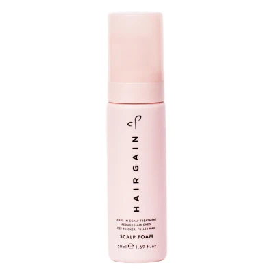 Image of Hair Gain Scalp Foam: Vegan Exfoliating Treatment for Fuller, Thicker Sulphate Free, Gluten Halal Reduces Oily and Flakes Reduce Shed 50ml