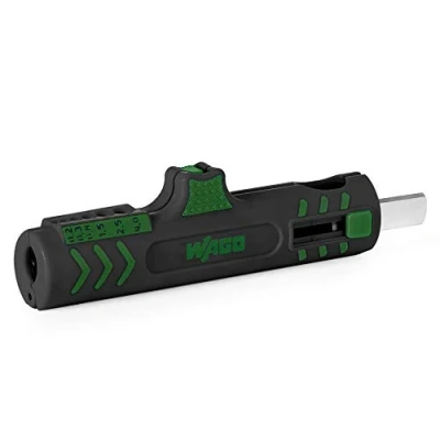 Image of WAGO Universal Stripper 206 1442 For diameters from 8 mm to 13 mm, ergonomic, non slip grip zones, secure locking technology