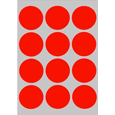 Image of Red Colored dot Stickers for Moving Boxes 1.5&quot; inch (38 mm) 180 Pack by Royal Green