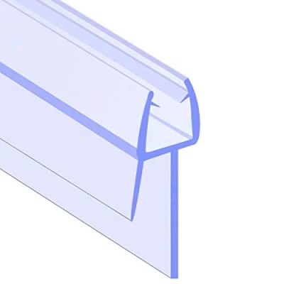 Image of ECOSPA Bath &amp; Shower Screen Seal Strip for 4 6mm Straight or Curved Glass Doors Prevents Leaks Between and Tray Seals Gap up to 15mm