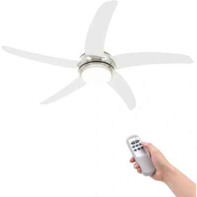 Image of vidaXL Ornate Ceiling Fan with Light 128 cm White