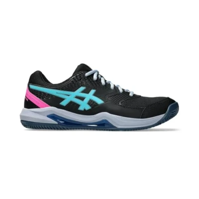 Image of Asics GEL Dedicate 8 Padel shoes, Men&#039;s, Size: 6.5, Black/energy aqua shoes
