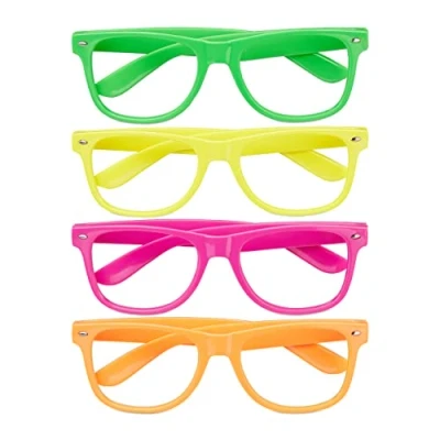 Image of Relaxdays 10027933 Party Glasses, Set of 4, Funny, Carnival, Halloween, Festival, No Lens H x W D 4.5 14.5 15 cm, Colourful, Men, Women, Boys, Girls