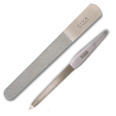 Image of Nail File Diamond Deb Set Foot Dresser Stainless Steel Double Sided Dust Coating Podiatry Care Instruments Professional Quality Product Chiropody Viva (15cm)