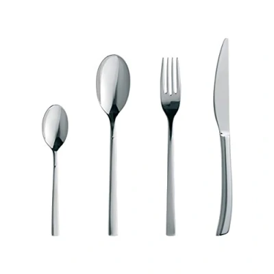 Image of Denby Spice 16 Piece Stainless Steel Cutlery Set for 4 People Dishwasher Safe Tableware Kitchen Service Flatware with Fork, Table Knife, Dessert Spoon &amp; Teaspoon