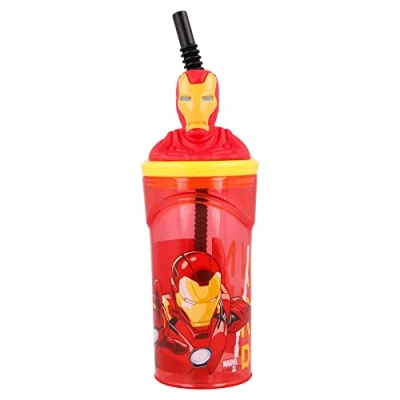 Image of Stor 3D FIGURITE Glass 360 ML Avengers Comic Heroes Iron Man, Multicoloured, 1 Unidad (Paquete de 1)