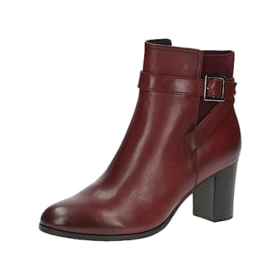Image of CAPRICE Women&#039;s 9 25327 41 Lace Up Heeled Ankle Boot, Red Silver, 4 UK