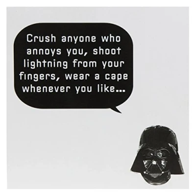 Image of Hallmark Humour Star Wars Darth Vader Card Medium Square