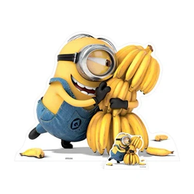 Image of STAR CUTOUTS SC1039 Stuart Minion Bananas for Fans, Parties and Collectors Height 100cm, Solid, Regular