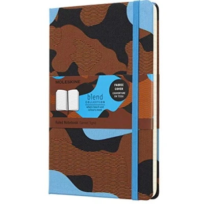 Image of Moleskine Limited Collection Notebook Blend 18 Large Ruled Camouflage Blue