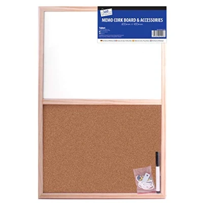 Image of Tallon Just Stationery 400x600mm Split White/Cork Board